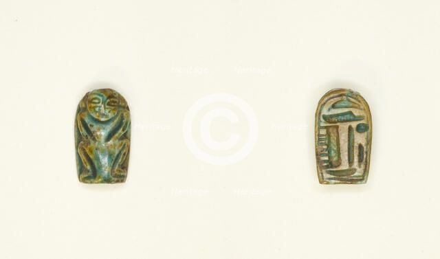 Scaraboid: Dwarf Figure, Egypt, New Kingdom, Dynasties 19-20 (about 1295-1069 BCE). Creator: Unknown.