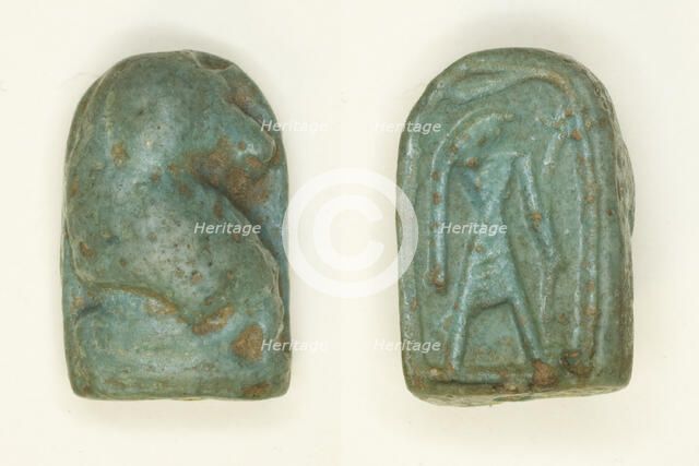 Scaraboid: Squatting Baboon, Egypt, New Kingdom, Dynasties 18-20 (about 1550-1069 BCE). Creator: Unknown.