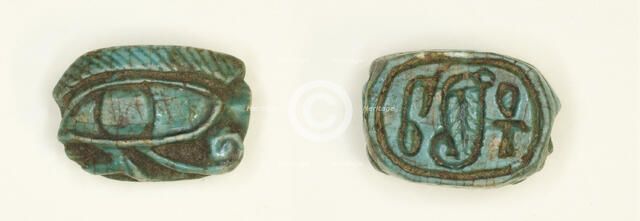 Scaraboid: Wedjat Eye, Egypt, New Kingdom, Dynasty 18 (about 1550-1295 BCE). Creator: Unknown.