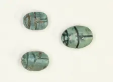Scarabs with Inscriptions on Base, Egypt, Early Middle Kingdom-New Kingdom, Dynasties 11-20... Creator: Unknown