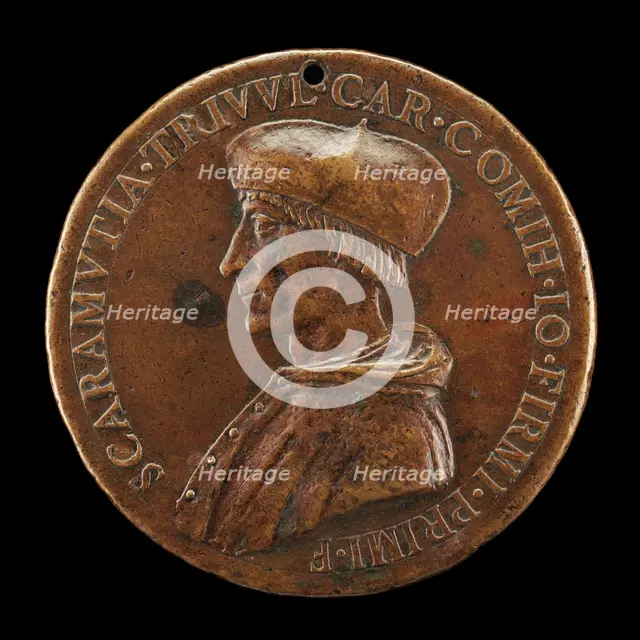 Scaramuccia di Gianfermo Trivulzio, died 1527, Bishop of Como 1508, Cardinal 1517 [obverse]. Creator: Unknown.