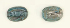 Scarboid Amulet with the Eye of the God Horus (Wedjat), Egypt, New Kingdom, Dynasty 18 (abt 1550... Creator: Unknown