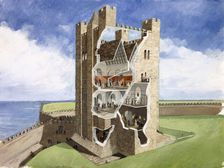 Scarborough Castle, 14th century, (1990-2010). Artist: Ivan Lapper