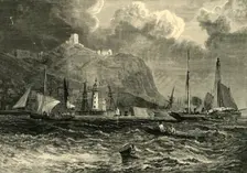 Scarborough Castle, from the Sea 1898. Creator: Unknown