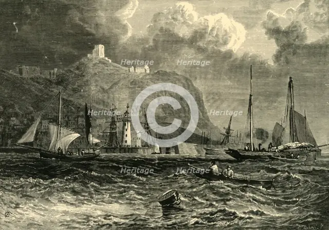 'Scarborough Castle, from the Sea', 1898. Creator: Unknown.