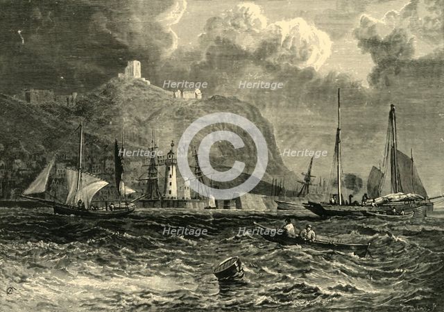 'Scarborough Castle, from the Sea', 1898. Creator: Unknown.