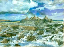 Scarborough Iron Age Settlement, c5th century BC, (c1990-2010). Artist: Ivan Lapper