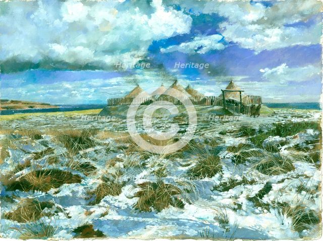 Scarborough Iron Age Settlement, c5th century BC, (c1990-2010). Artist: Ivan Lapper.