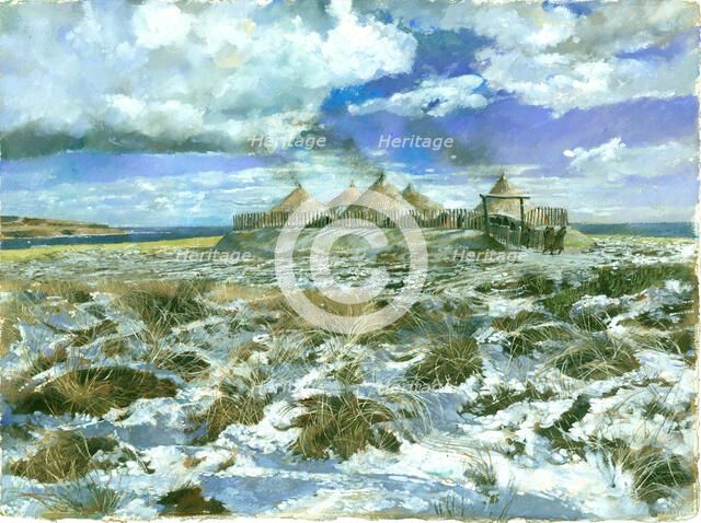 Scarborough Iron Age Settlement, c5th century BC, (c1990-2010). Artist: Ivan Lapper.