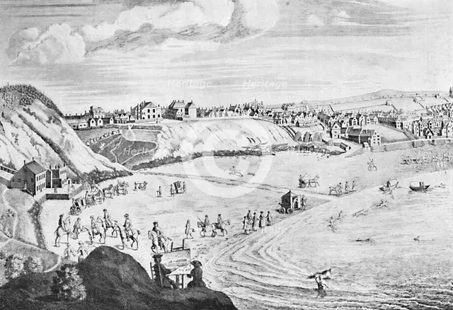 'Scarborough Sands in 1735', c1735, (1904). Artist: Unknown.