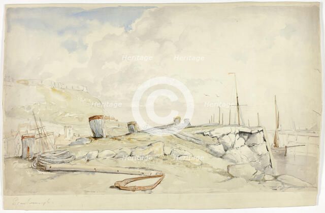 Scarborough Shore, c. 1860. Creator: William Roxby Beverley.