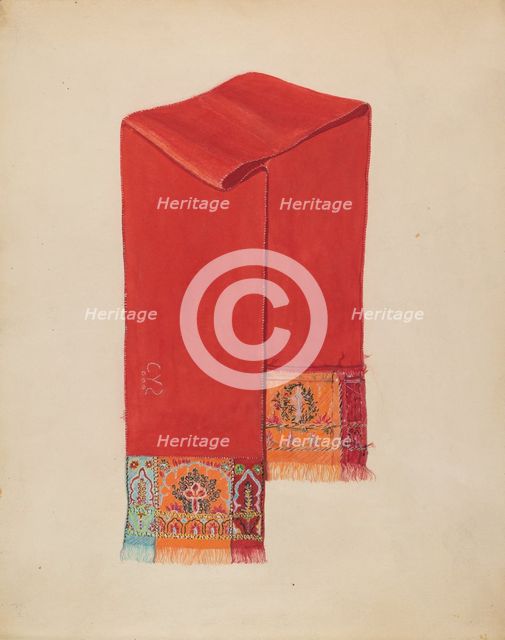 Scarf, 1935/1942. Creator: G. A. Spangenberg.