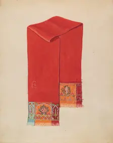 Scarf, 1935/1942. Creator: G. A. Spangenberg