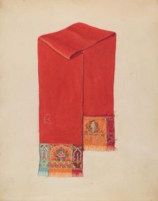Scarf, 1935/1942. Creator: G. A. Spangenberg