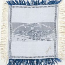 Scarf Commemorating the World's Columbian Exposition, Chicago, 1893. Creator: Unknown