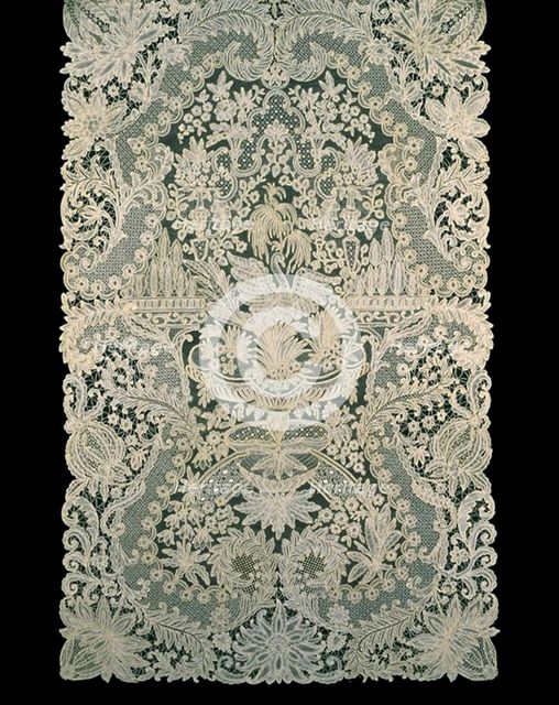 Scarf, Belgium, 1865/1900 (based on design from 1720/30). Creator: Unknown.