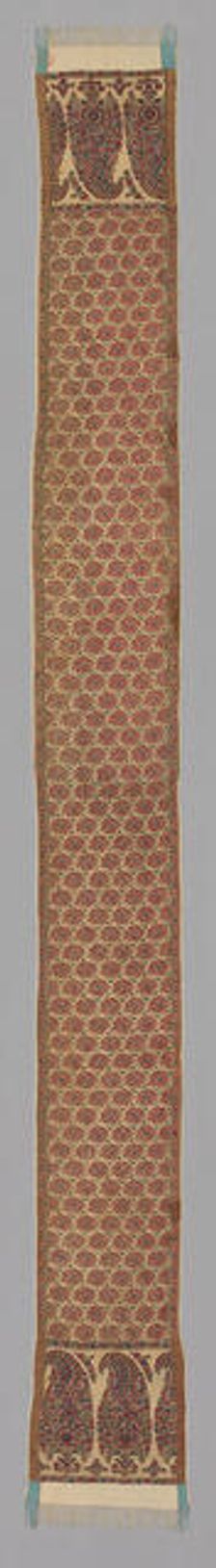 Scarf, India, Border: c. 1810. Creator: Unknown