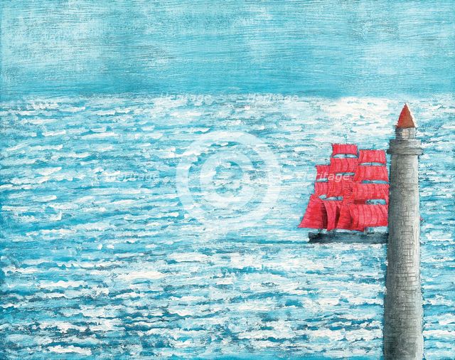 Scarlet Sails (after novel by Alexander Grin). Artist: Bychkov, Michael  