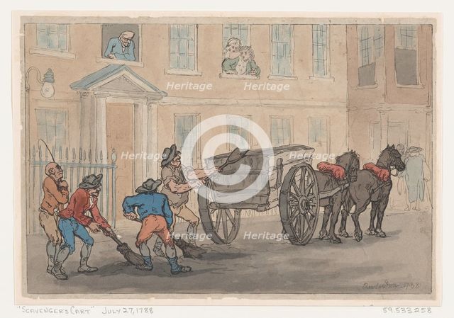 Scavenger's Cart, 1788., 1788. Creator: Thomas Rowlandson.
