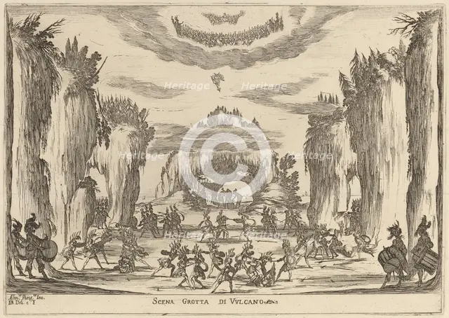 Scena Grotto d'Vulcano, 1637. Creator: Stefano della Bella.
