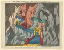 Scene 1, from Jack the Giant Killer, Scenes for a Toy Theater, 1870-90. Creator: Benjamin Pollock