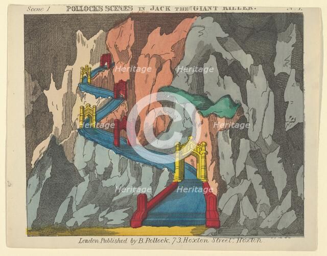 Scene 1, from Jack the Giant Killer, Scenes for a Toy Theater, 1870-90. Creator: Benjamin Pollock.