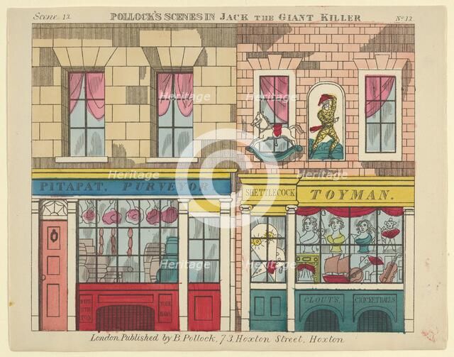 Scene 12, from Jack the Giant Killer, Scenes for a Toy Theater, 1870-90. Creator: Benjamin Pollock.