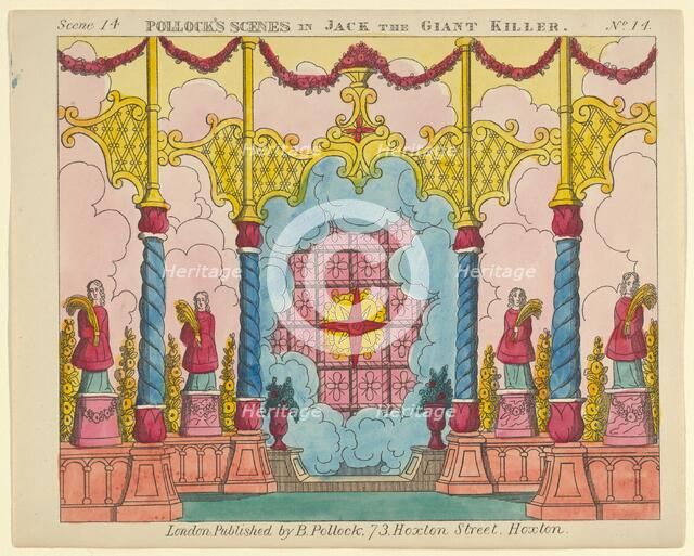 Scene 14, from Jack the Giant Killer, Scenes for a Toy Theater, 1870-90. Creator: Benjamin Pollock.