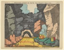 Scene 2, from Jack the Giant Killer, Scenes for a Toy Theater, 1870-90. Creator: Benjamin Pollock