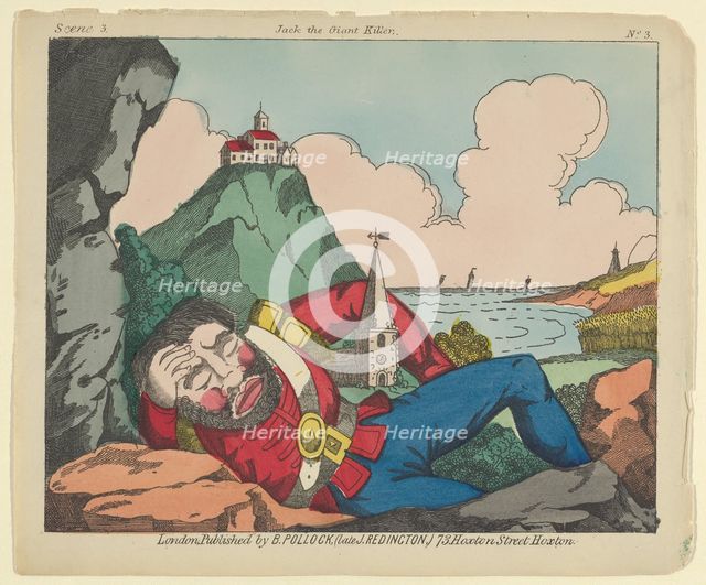 Scene 3, from Jack the Giant Killer, Scenes for a Toy Theater, 1870-90. Creator: Benjamin Pollock.