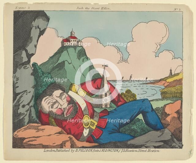 Scene 3, from Jack the Giant Killer, Scenes for a Toy Theater, 1870-90. Creator: Benjamin Pollock.