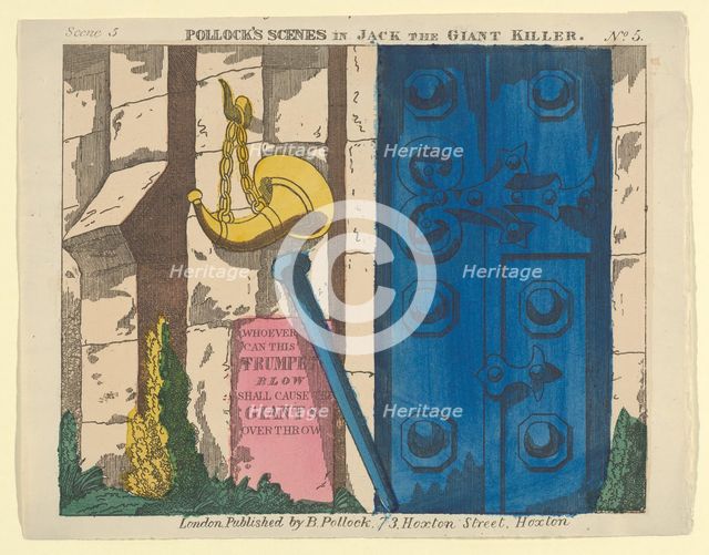 Scene 5, from Jack the Giant Killer, Scenes for a Toy Theater, 1870-90. Creator: Benjamin Pollock.
