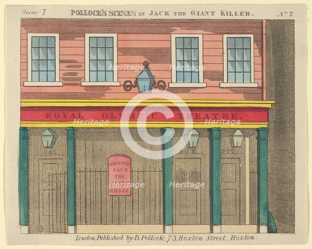 Scene 7, from Jack the Giant Killer, Scenes for a Toy Theater, 1870-90. Creator: Benjamin Pollock.