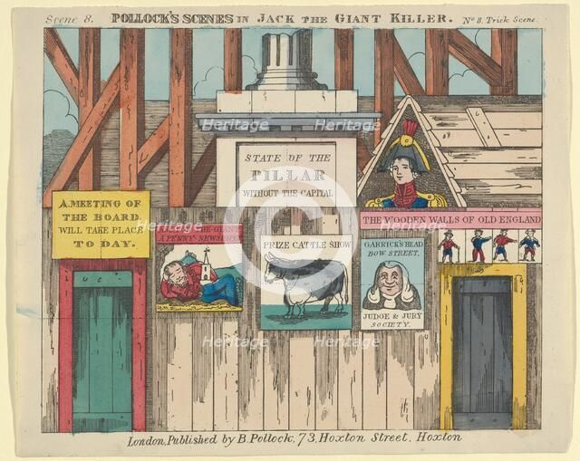 Scene 8, from Jack the Giant Killer, Scenes for a Toy Theater, 1870-90. Creator: Benjamin Pollock.