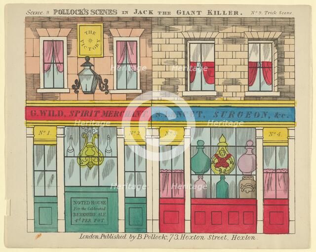 Scene 9, from Jack the Giant Killer, Scenes for a Toy Theater, 1870-90. Creator: Benjamin Pollock.