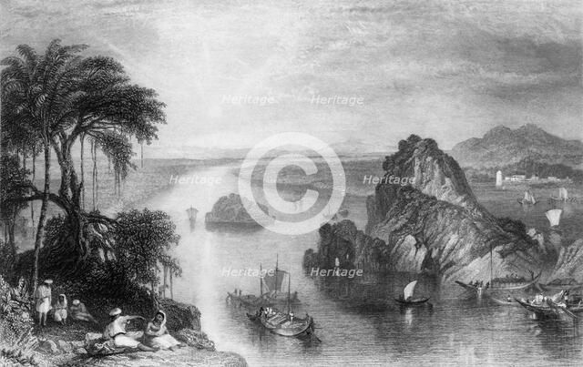 'Scene at Colgong on the Ganges', 1845. Creator: Unknown.