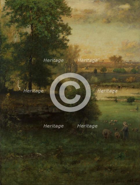 Scene At Durham, An Idyll, 1882-85. Creator: George Inness.