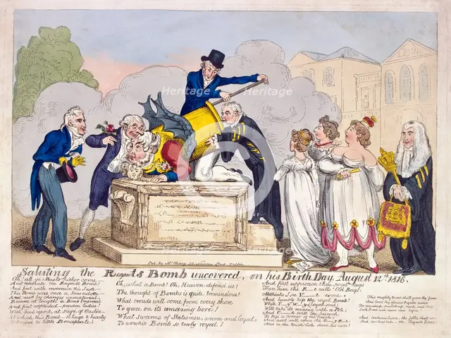 Scene at Horse Guards Parade, London, 1816. Artist: Anon