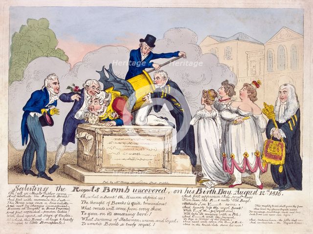 Scene at Horse Guards Parade, London, 1816. Artist: Anon
