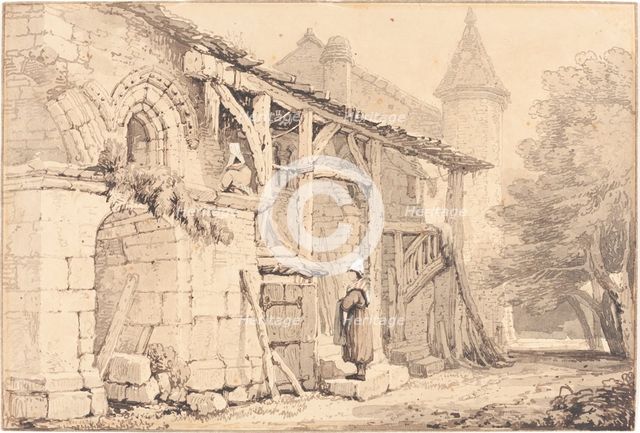 Scene at Jumièges, 1820/1830. Creator: Samuel Prout.