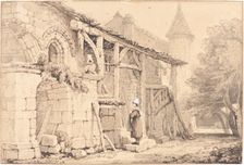 Scene at Jumièges, 1820/1830. Creator: Samuel Prout