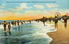 Scene at one of the Carolinas Popular Playgrounds along the Atlantic Ocean 1942. Creator: Unknown