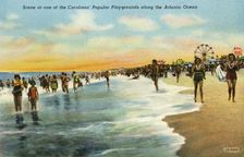 Scene at one of the Carolinas Popular Playgrounds along the Atlantic Ocean 1942. Creator: Unknown