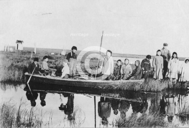 Scene at Moravian Mission Station on the Kuskokwim River, between c1900 and c1930. Creator: Unknown.