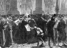 Scene at night in front of the Grand Theatre at Bordeaux, 1871. Creator: Unknown