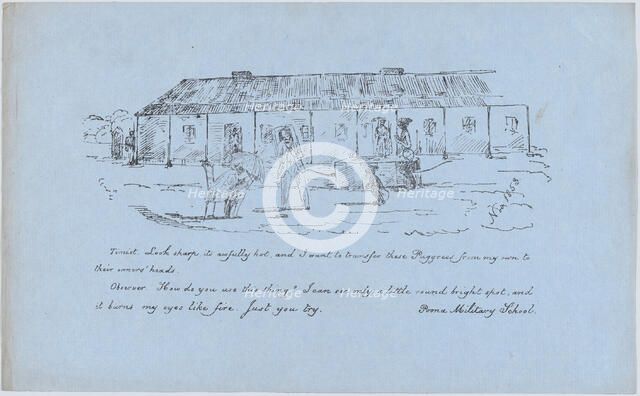 Scene at Poona Military School, November 1853., November 1853. Creator: Anon.