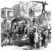 Scene at the Mohammedan festival of the Bairam, at Alexandria, 1869. Creator: Unknown