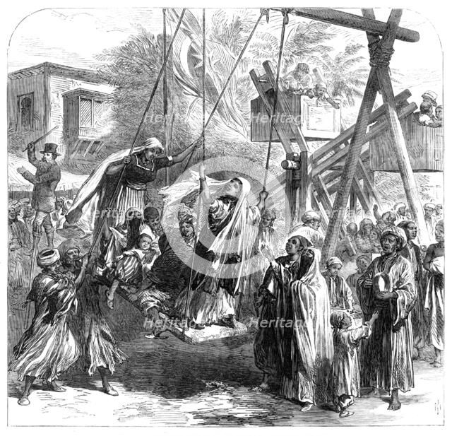 Scene at the Mohammedan festival of the Bairam, at Alexandria, 1869. Creator: Unknown.