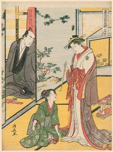 Scene at the Daifukuya (Daifukuya no dan), from the series "Go Taiheiki Shiraishi Banashi", 1785. Creator: Torii Kiyonaga