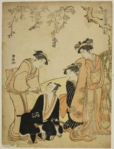 Scene at the Ishido Mansion (Ishido yakata no dan), from the series "Go Taiheiki Shiraishi..., 1785. Creator: Torii Kiyonaga